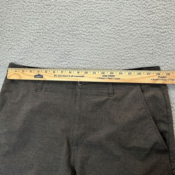 Volcom Shorts Mens 34 Gray Surf & Turf 4 Way Stretch Zip Pocket Hybrid Flat - Picture 4 of 13